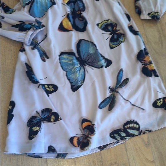 G by Guiliana Butterfly Print Wrap Dress women size medium - Picture 14 of 16